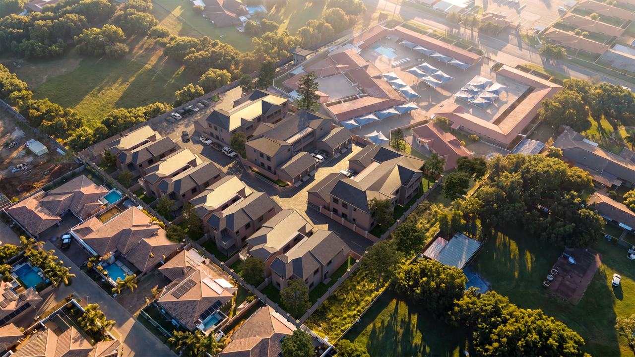 Aerial view of the Alto Lujo complex showing the block arrangement