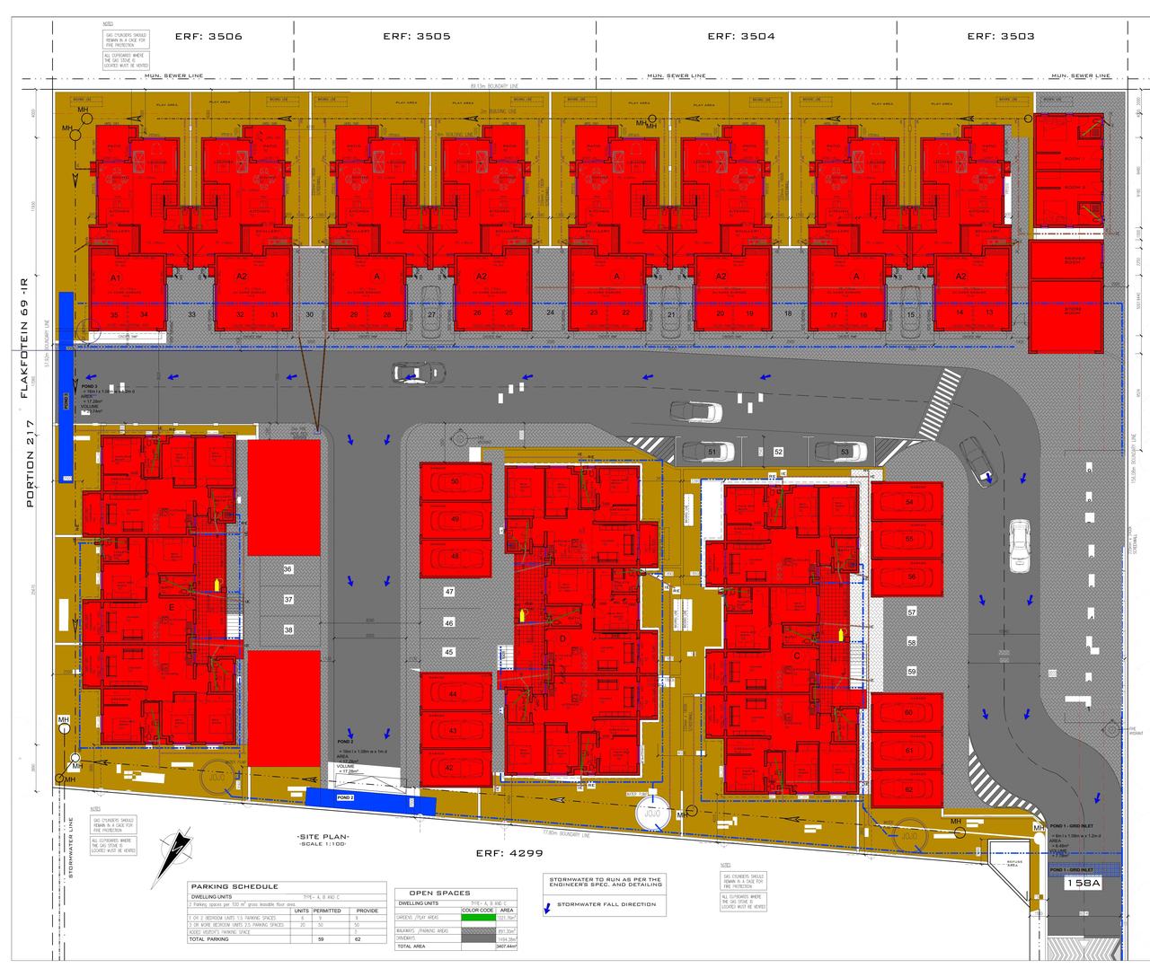 Alto Lujo approved site development plan, drawing A1.13A