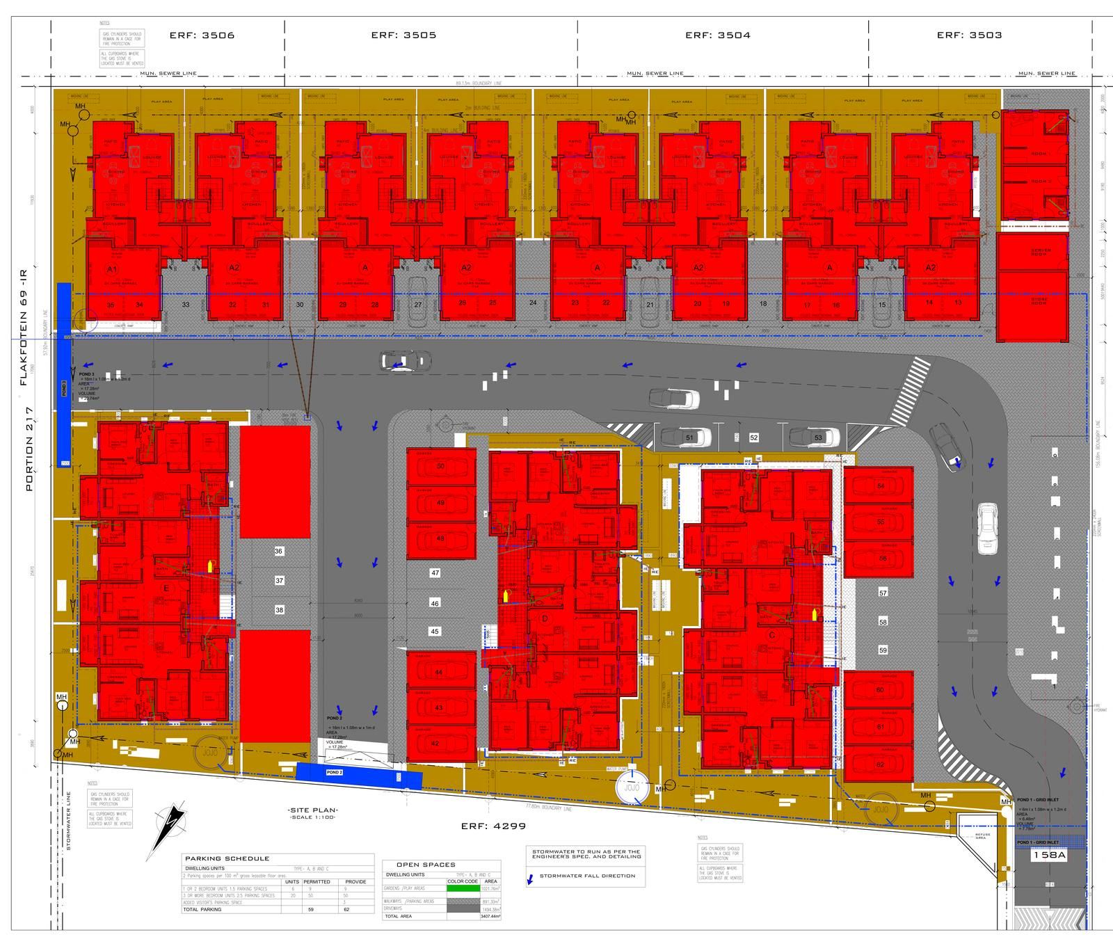 Alto Lujo approved site development plan, drawing A1.13A